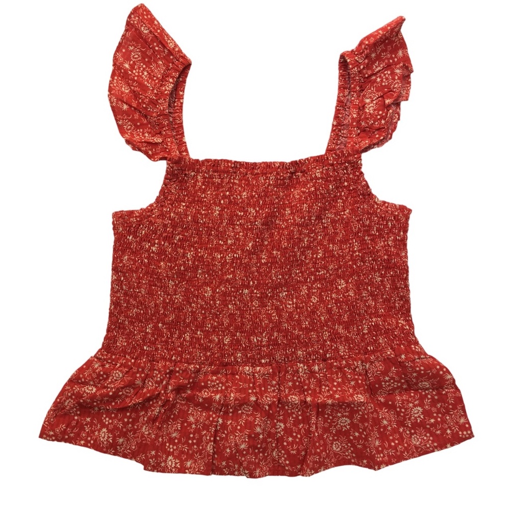 Madewell Smocked Peplum Top in Piazza Floral 12